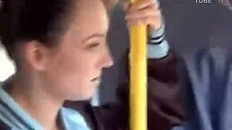 Incredible couples have some hot action in a bus